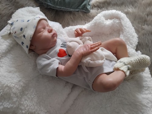 Bébé reborn endormi téo - bébé,